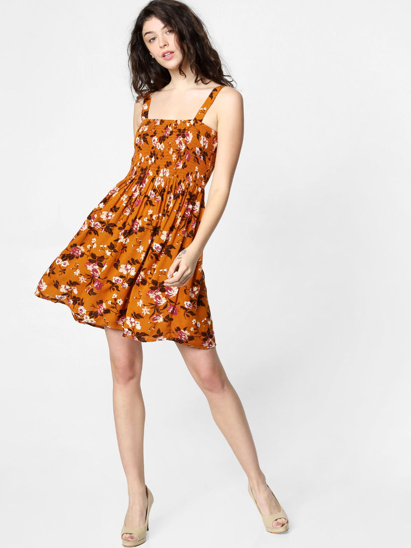 Floral dress orange Clearance