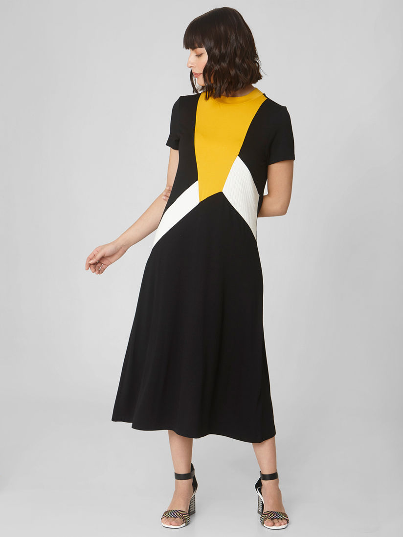 solid midi dress