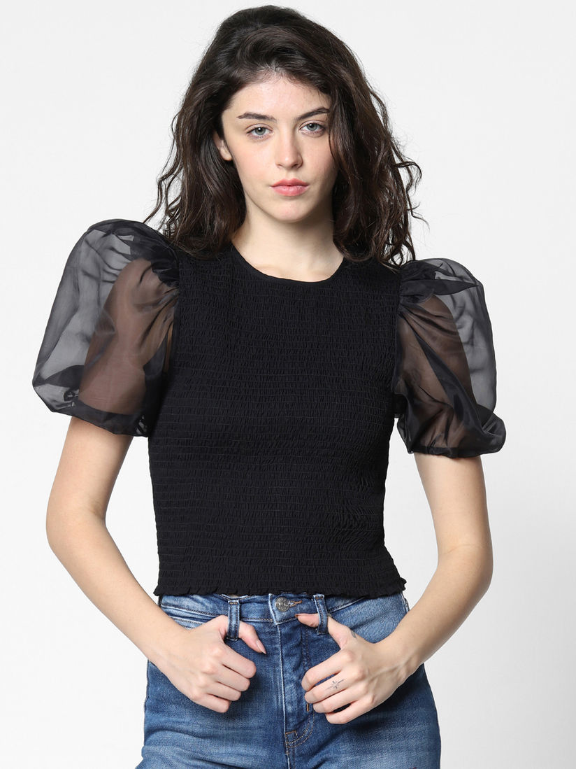 black smock tops