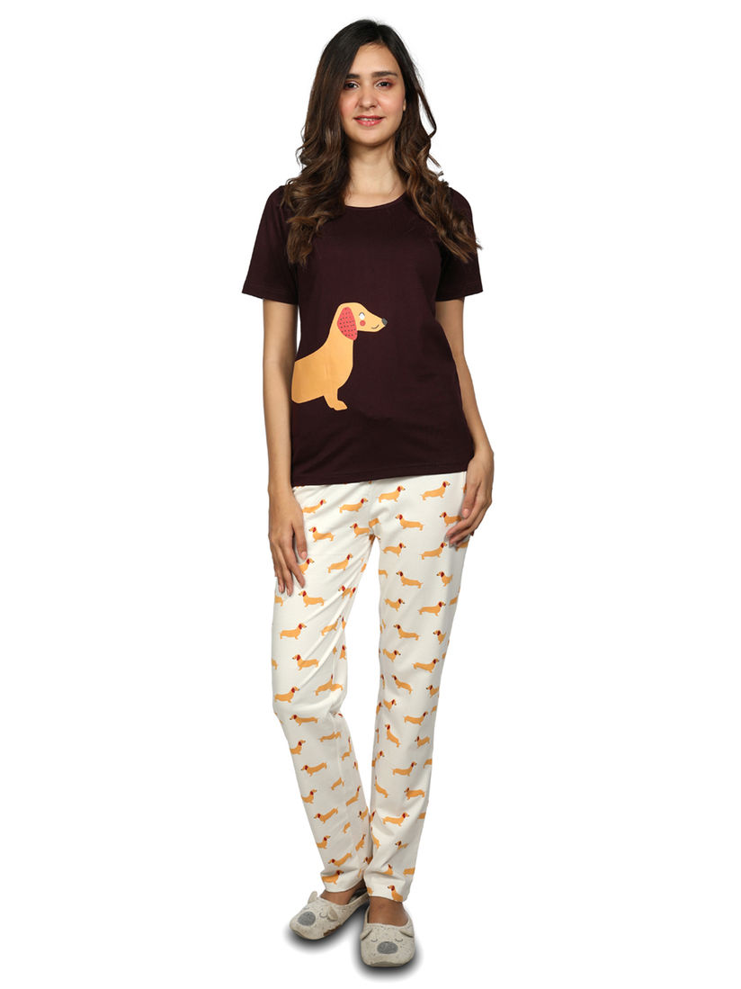 dachshund print pyjamas