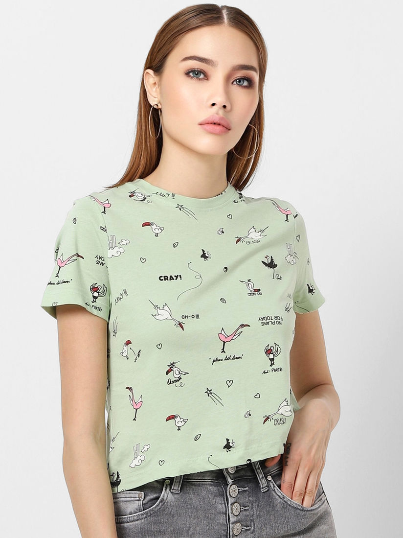 Printed t shirt for womens online Clearance