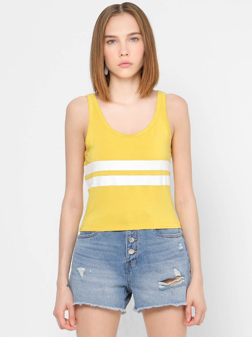 yellow singlet top