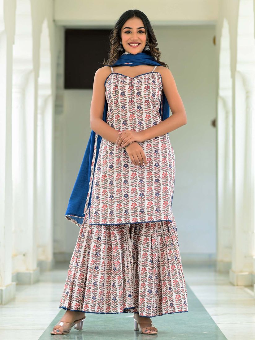 printed sharara suit
