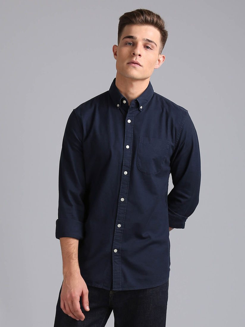 Button down collar shirts casual clearance