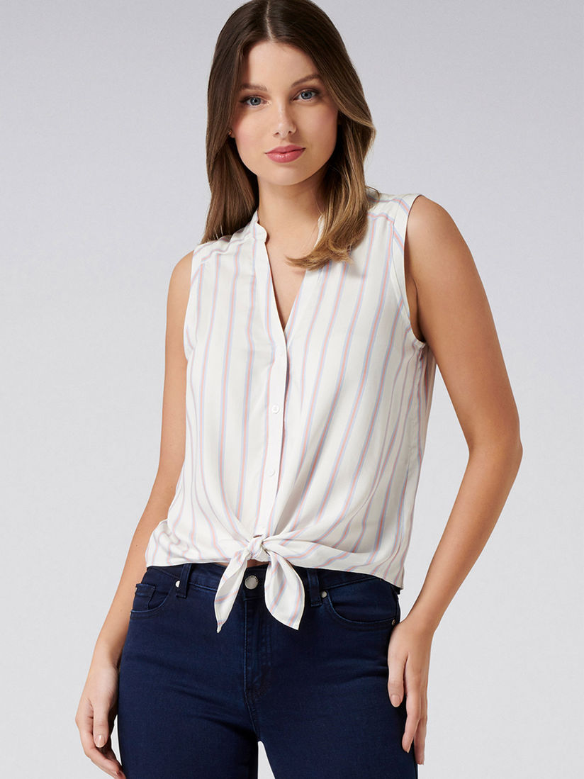 Sleeveless tie shirt clearance