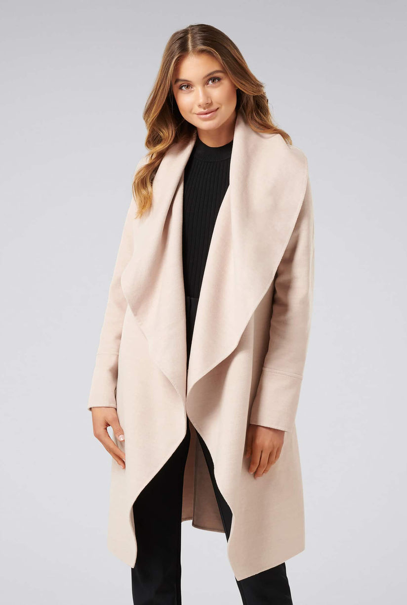 waterfall coat with hood