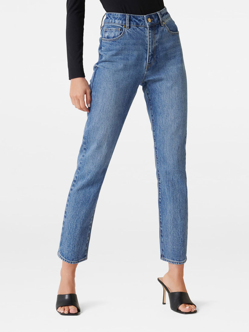 Womens high waisted straight jeans