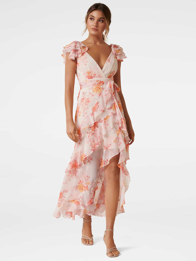 Forever New Dresses Buy Forever New Peach Ellery Ruffled Maxi Dress Online Nykaa Fashion View our new in edit to refresh your wardrobe with timeless wardrobe staples & trending styles. forever new peach ellery ruffled maxi dress