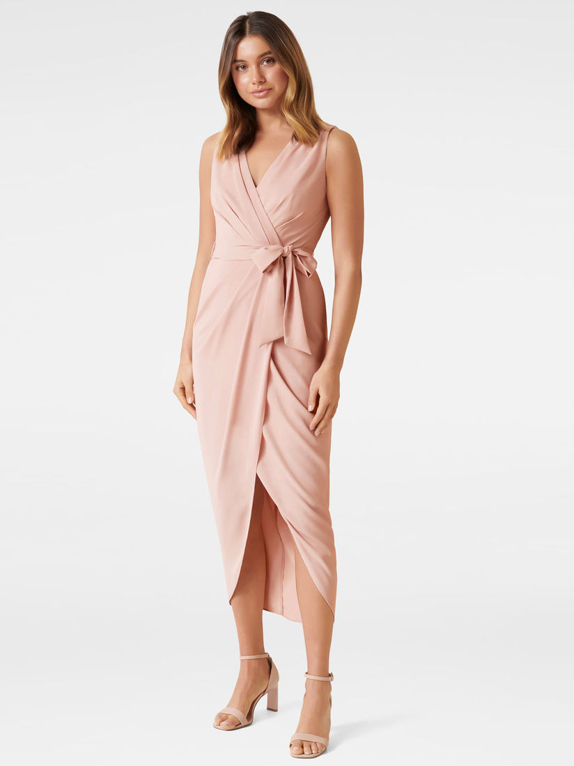 Forever New Dresses Buy Forever New Nude Liza Wrap Midi Dress Online Nykaa Fashion @darcyspinks wears our gina gingham smock dress. forever new nude liza wrap midi dress