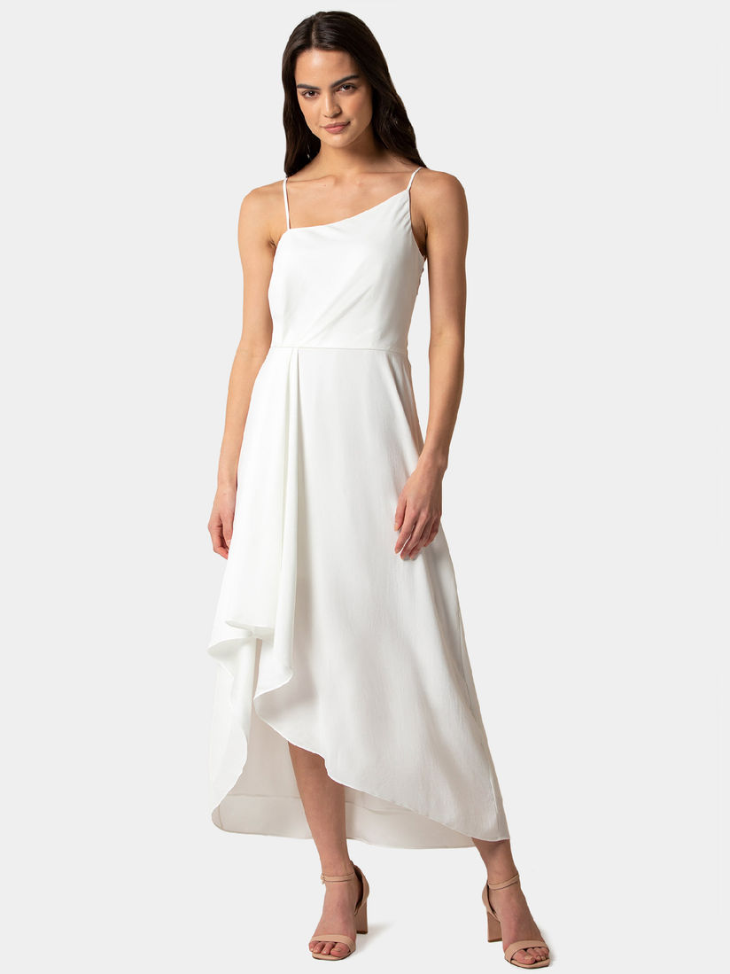 strappy ruffle dress