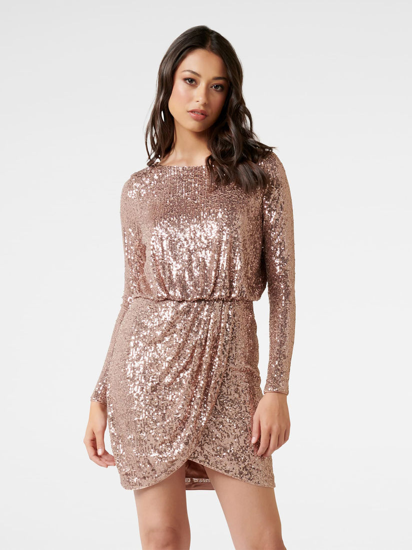 Juniper sequin wrap mini dress clearance