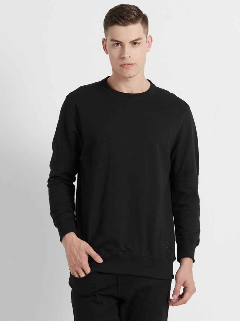 solid black sweatshirt