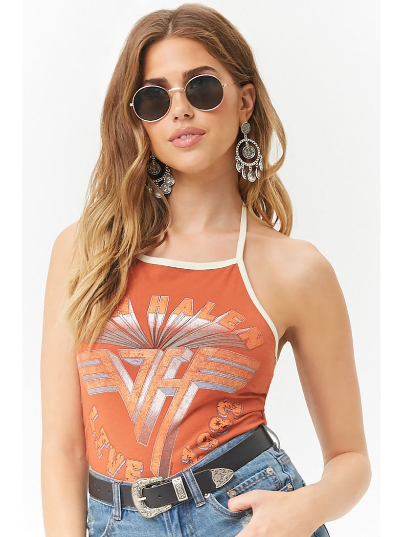 forever 21 orange crop top