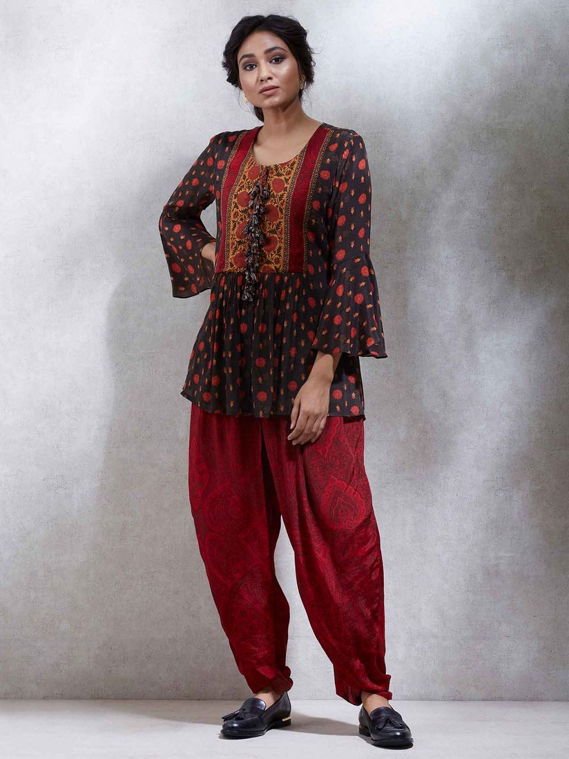 Peplum kurti with dhoti salwar clearance