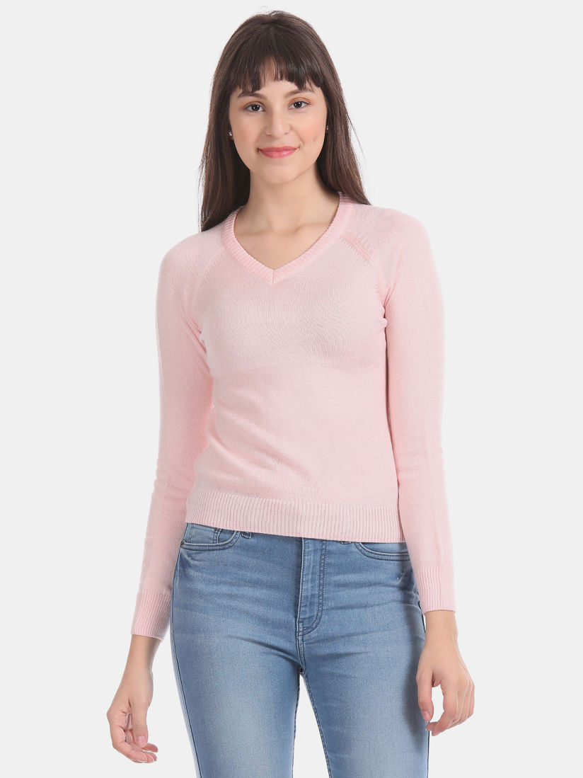 Light pink top with jeans clearance