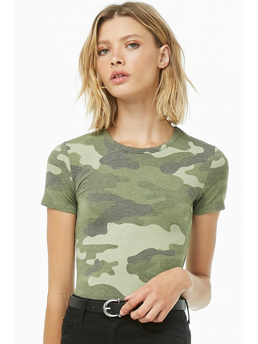 camouflage tops forever 21