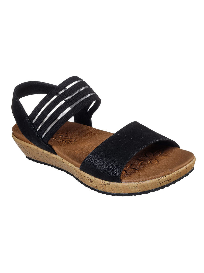 skechers sandals black