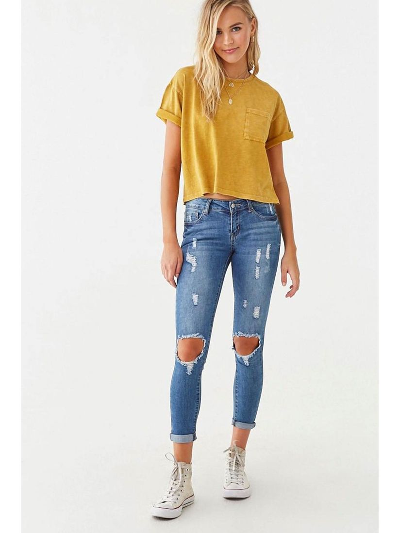 Forever 21 Jeans And Jeggings Buy Forever 21 Blue Mid Rise Distressed Skinny Jeans Online Nykaa Fashion Forever 21 2.1 denim black/gray distressed studded skinny jeans women's size 28. forever 21 blue mid rise distressed skinny jeans