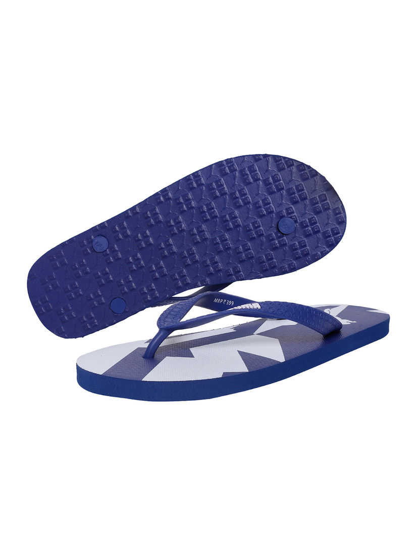puma blue flip flops