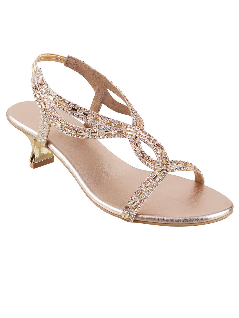 gold embellished heels