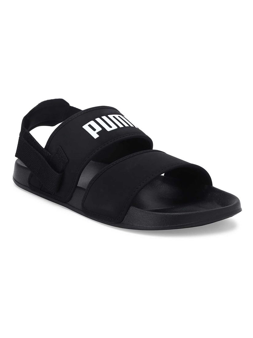 puma black slippers & flip flops