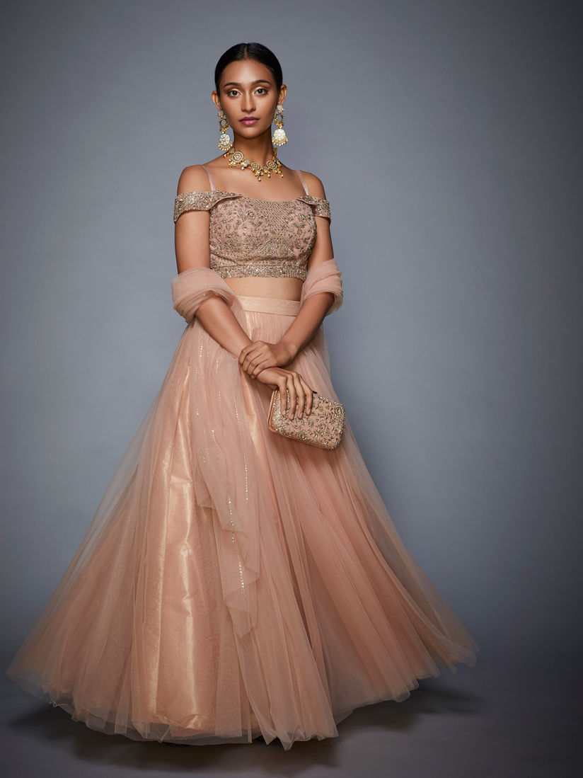 Ri Ritu Kumar Lehengas Buy Ri Ritu Kumar Off Shoulder Blouse With Lehenga And Dupatta Set Of 3 Online Nykaa Fashion Off shoulder blouse & lehenga set. ri ritu kumar off shoulder blouse with lehenga and dupatta set of 3