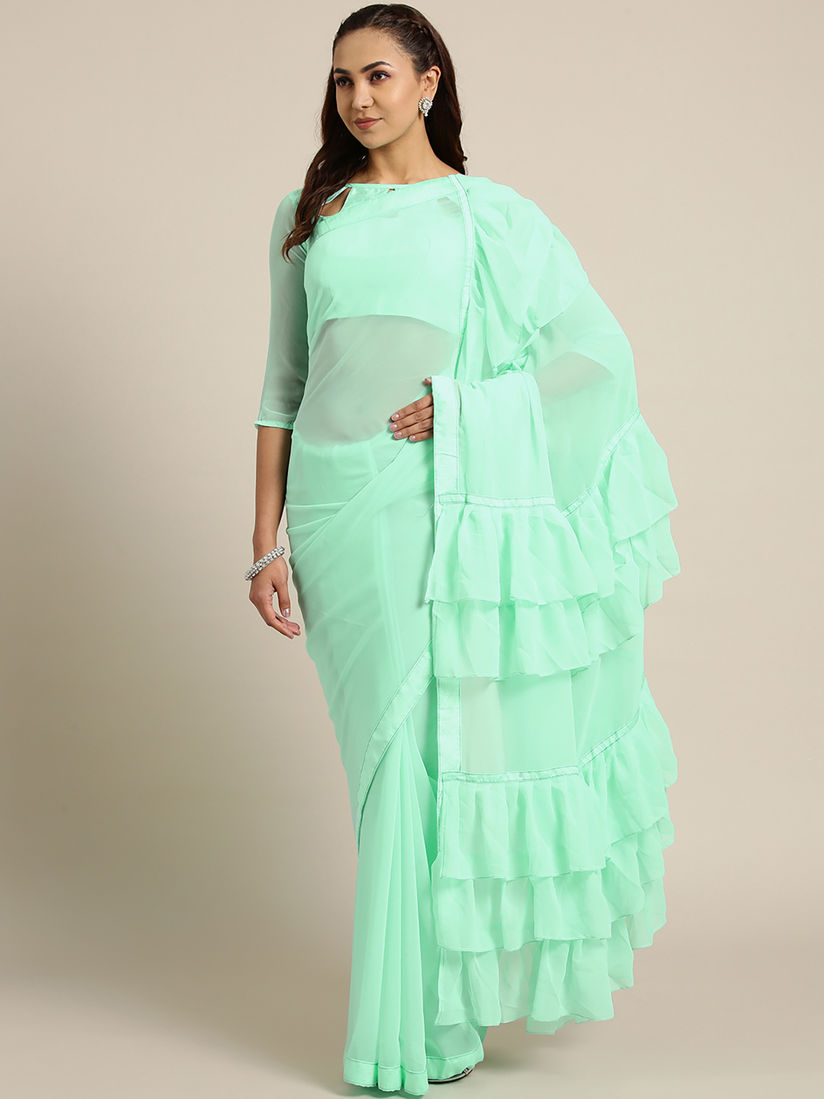 aqua green blouse
