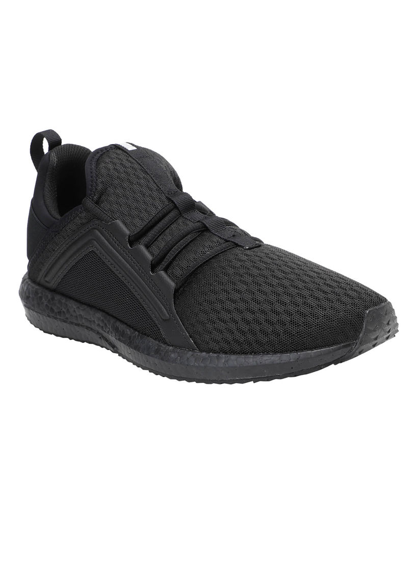 solid white running shoes