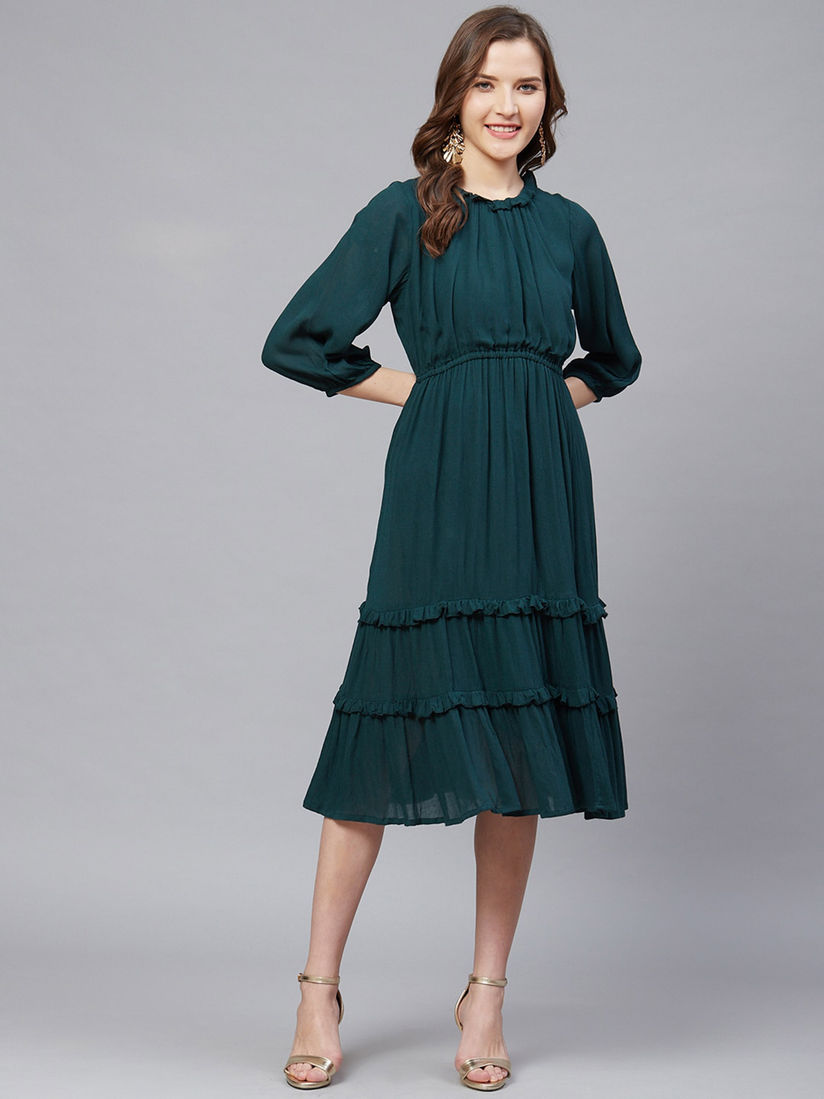 Knee length tiered dresses Clearance
