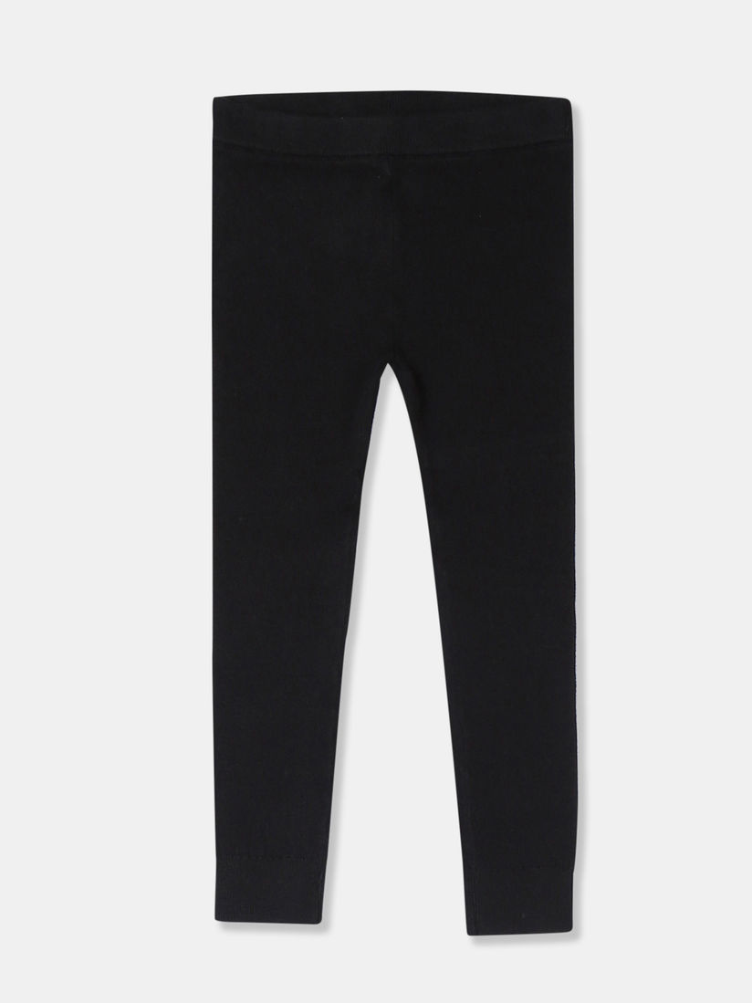 Black sweater leggings clearance