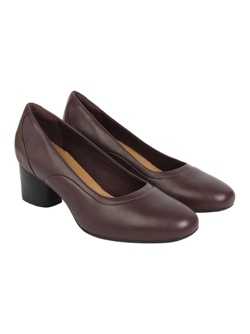 clarks heels purple