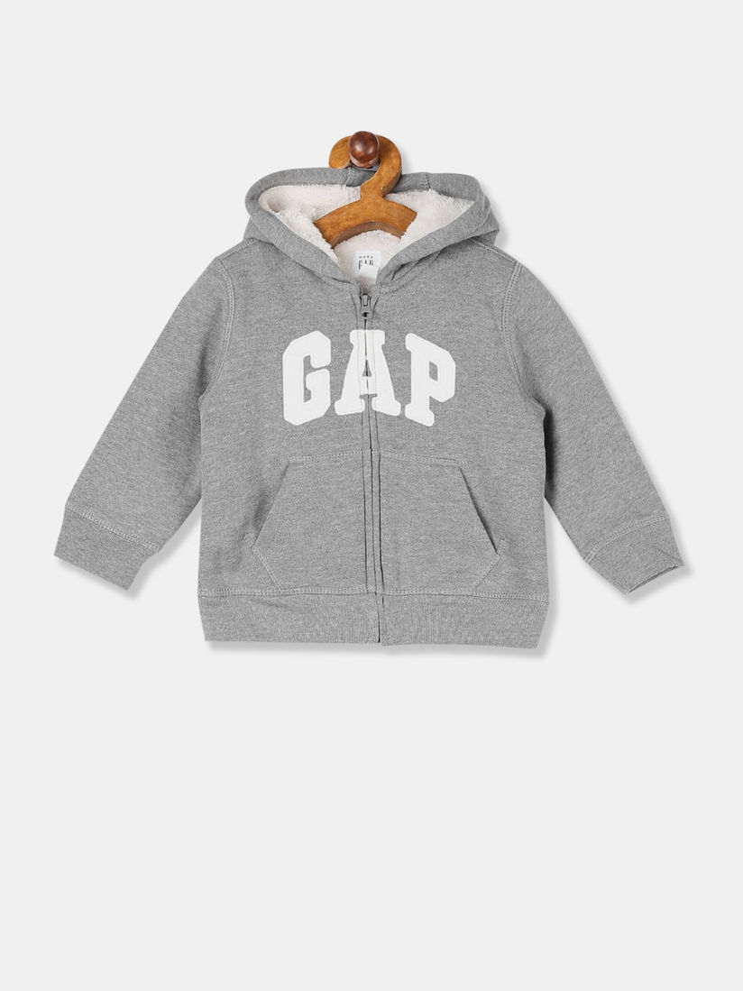 Gap Sweatshirts Buy Gap Baby Boy Grey Brannan Bear Logo Sherpa Sweatshirt Online Nykaa Fashion