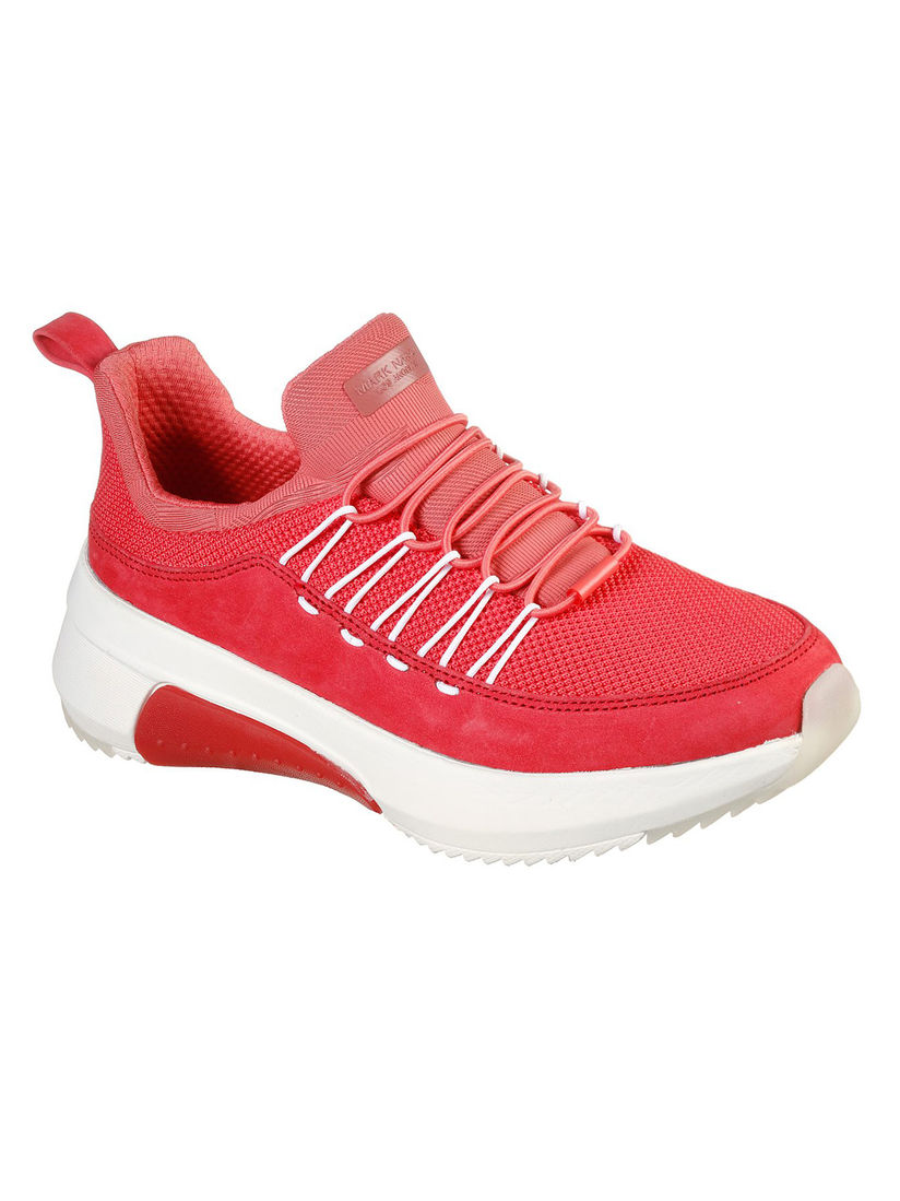 skechers red running shoes