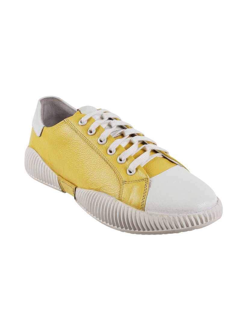 yellow casual shoes