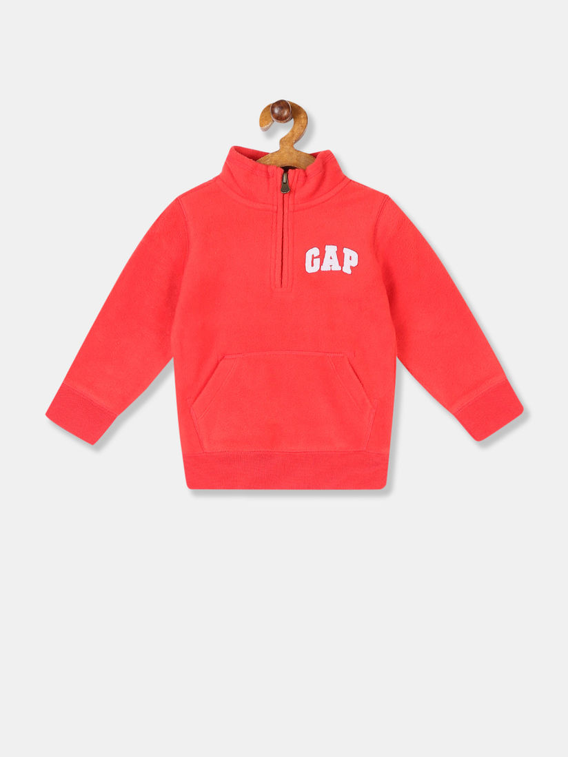 red zip sweatshirt