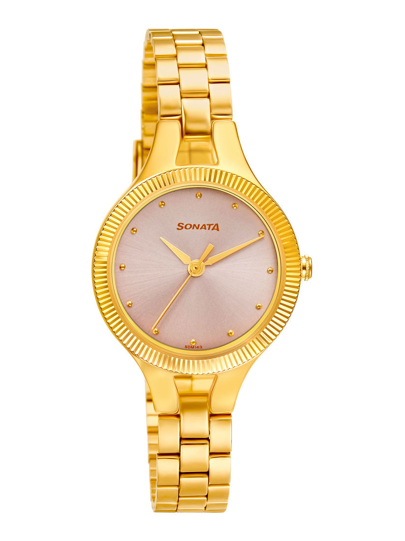 sonata gold watches for mens