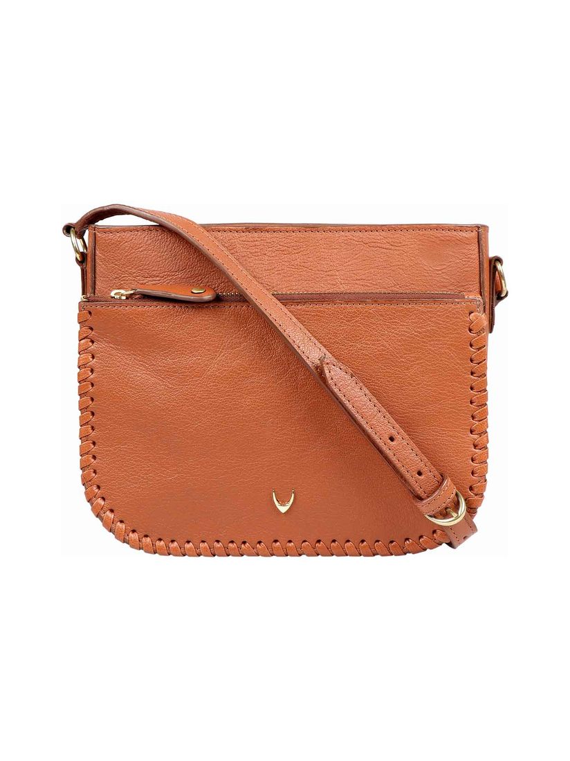 tan leather sling bag