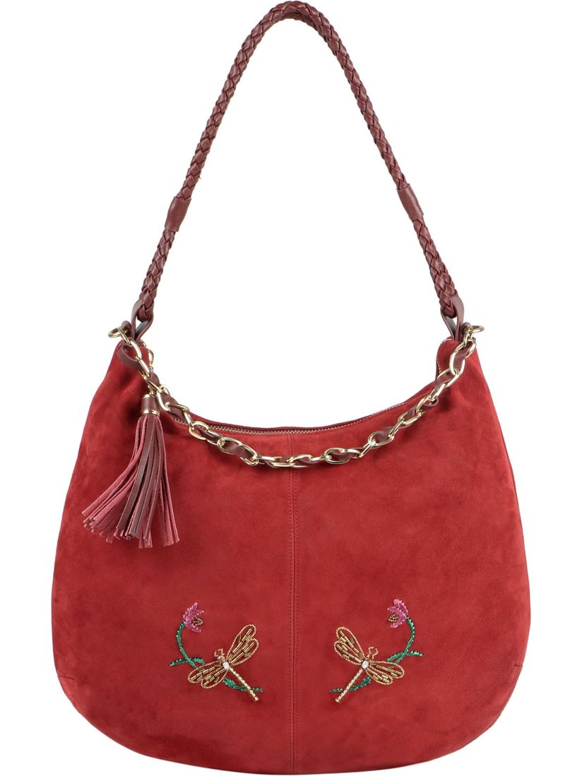 hidesign red handbag