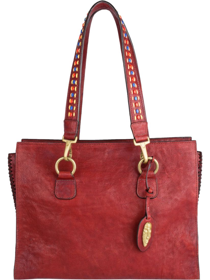 hidesign red handbag
