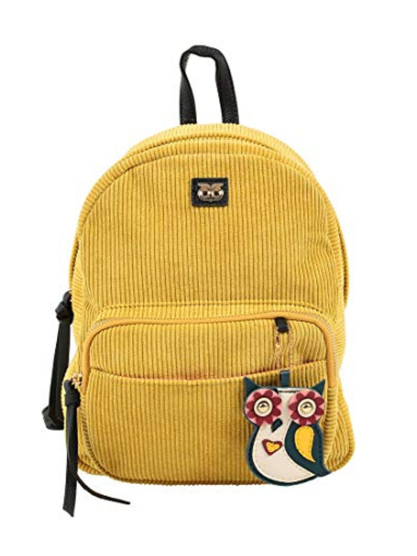 mustard yellow mini backpack