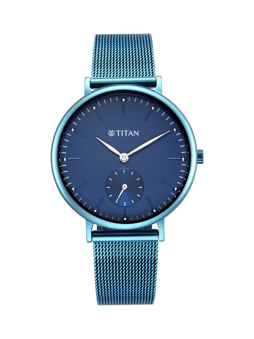 titan ladies watch with blue dial