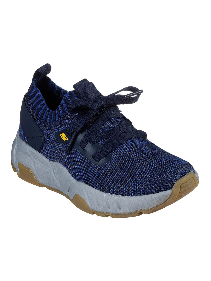 skechers navy blue running shoes