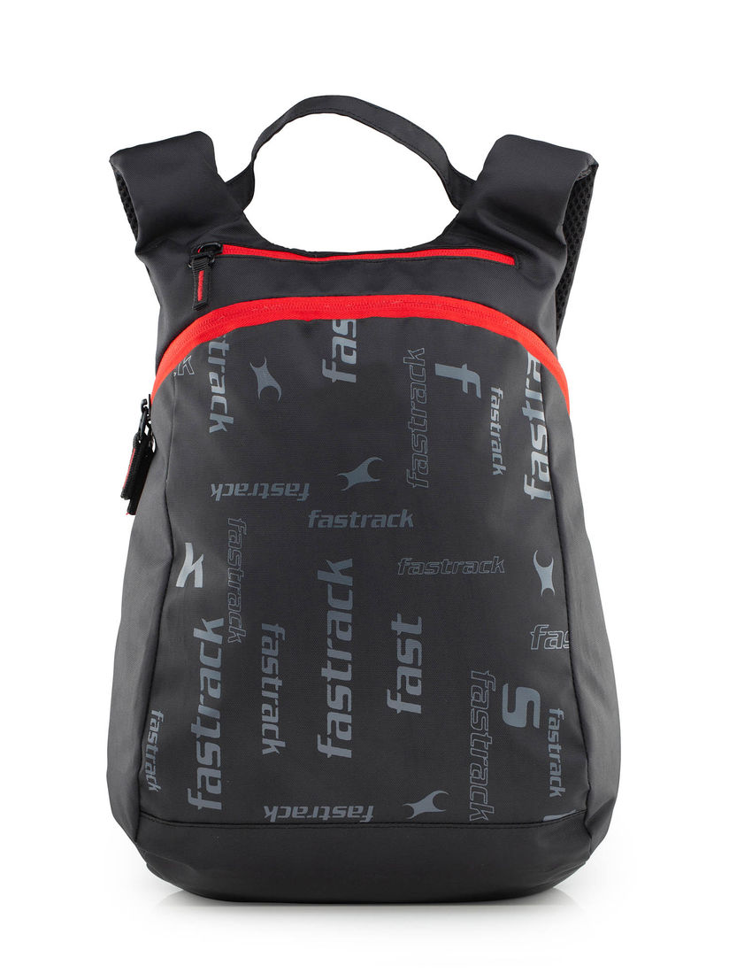 black polyester backpack