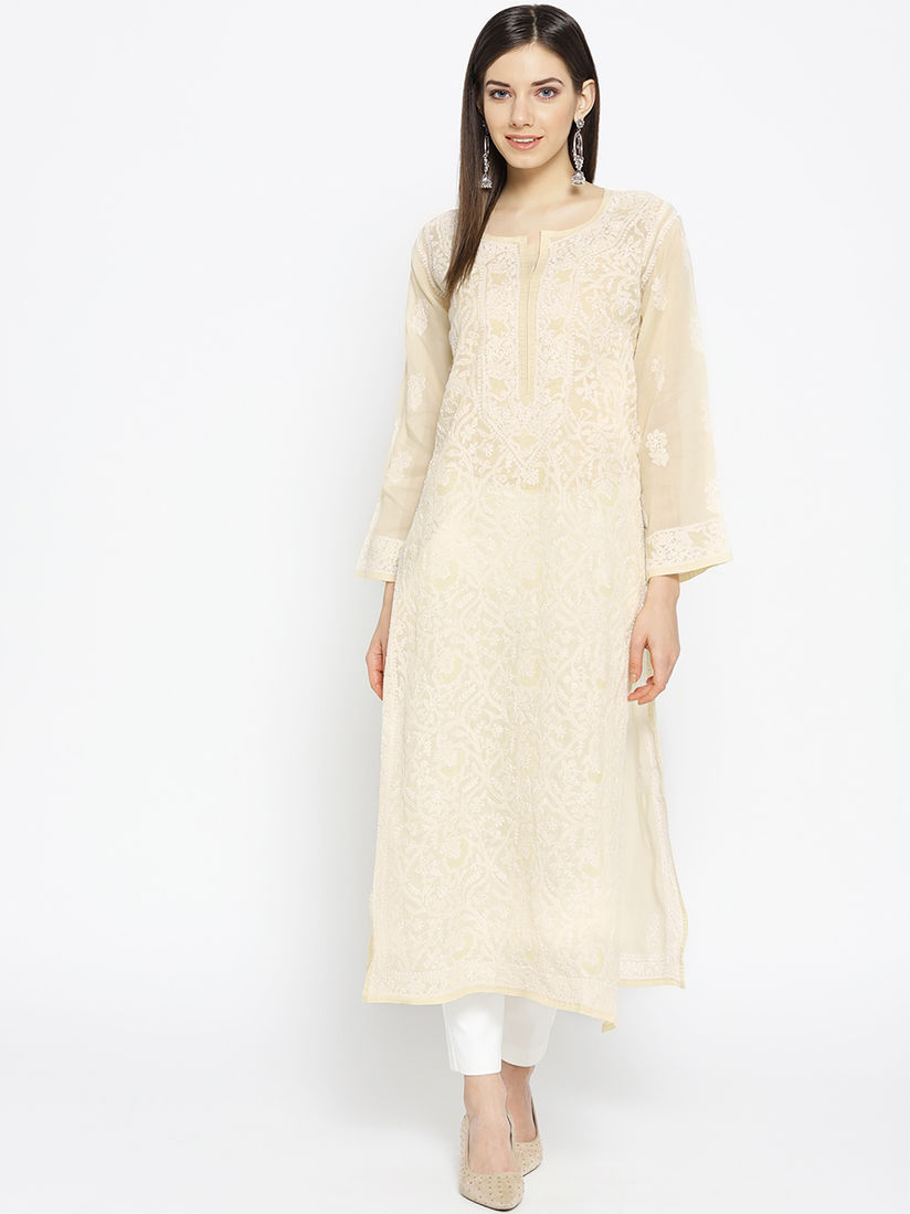 beige kurta online