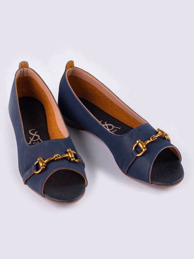 navy ballet flats