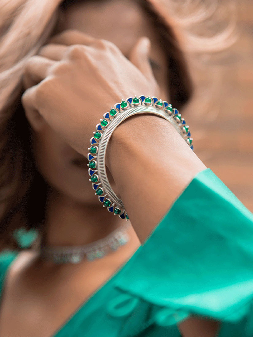 Sterling Silver Bangle Bracelets And Cuffs Buy Shaya By Caratlane Multi Color Sterling Silver Bangle Online Nykaa Fashion Tryna change the world and change myself. shaya by caratlane multi color sterling silver bangle