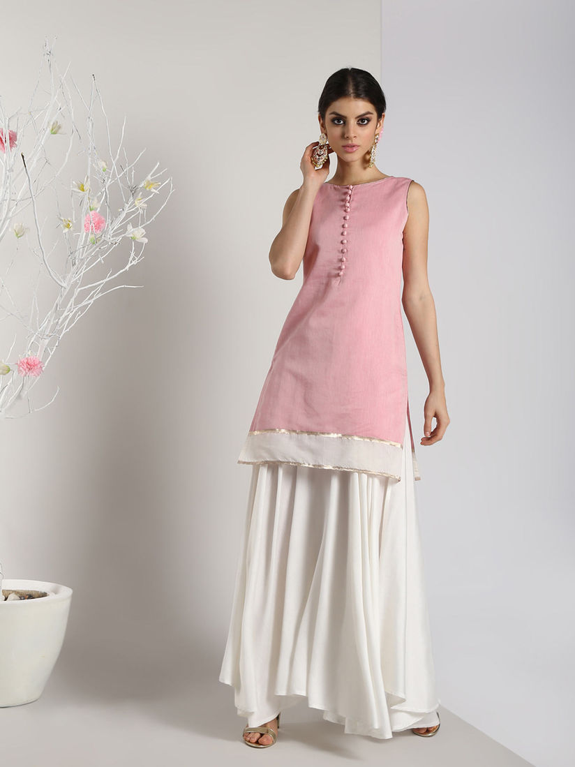 zari border kurtis