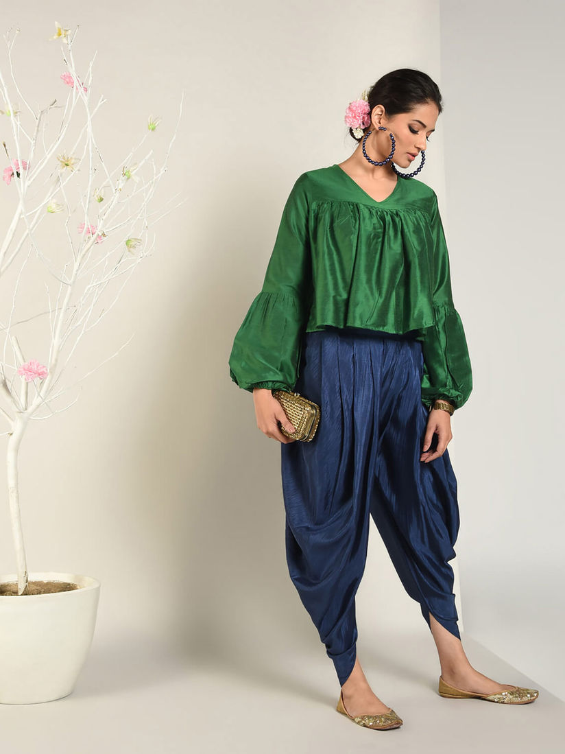 dhoti pants with peplum top online