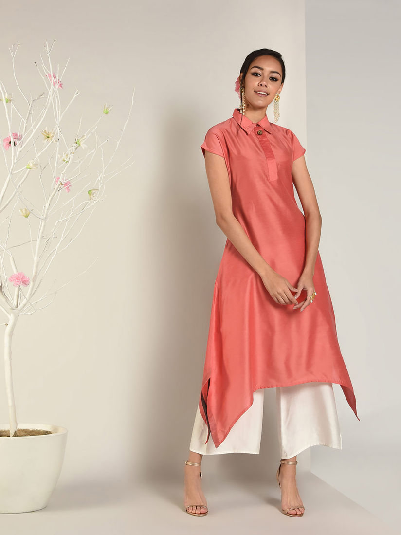 Asymmetrical kurta with palazzo clearance