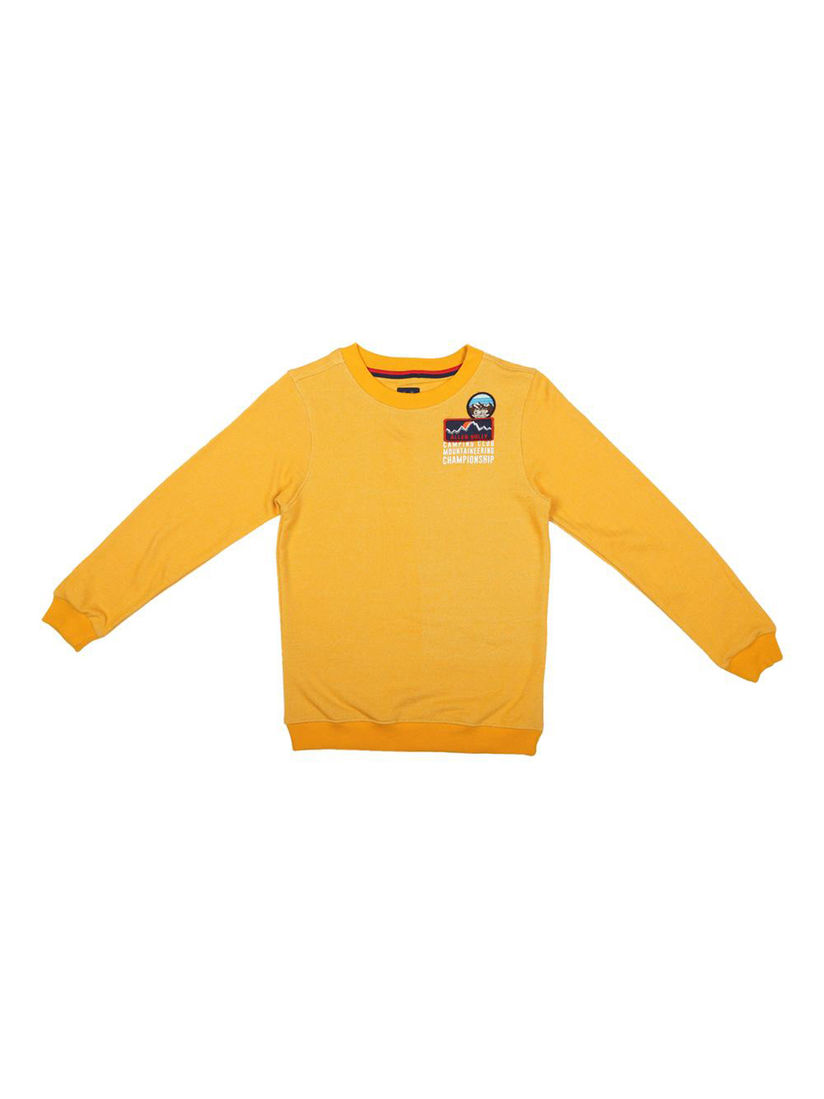 plain yellow sweatshirt